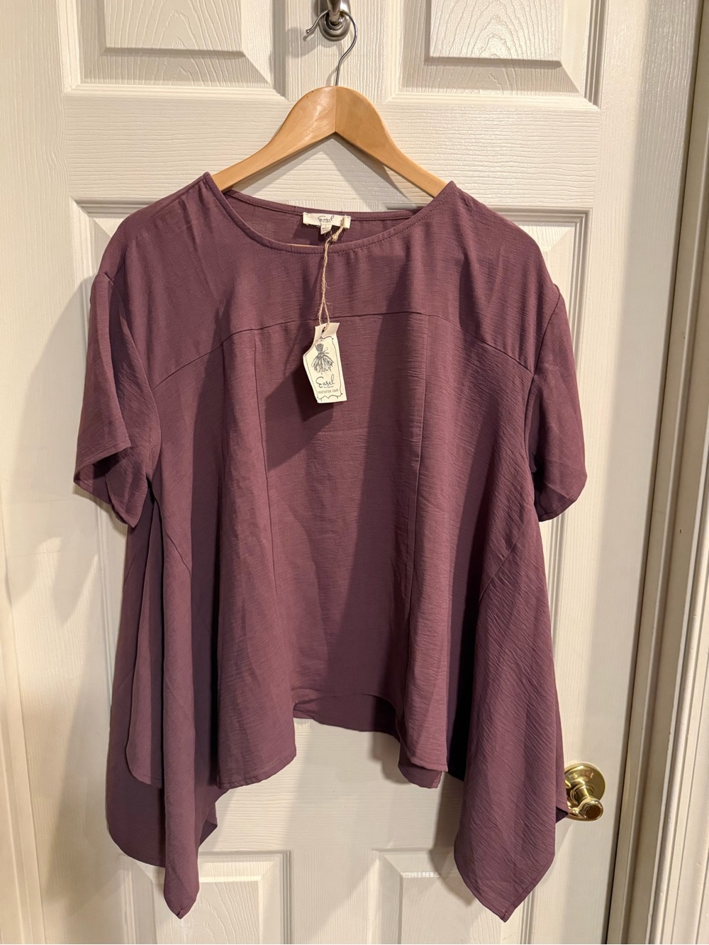 easel Mauve Short-Sleeve Swing Tunic